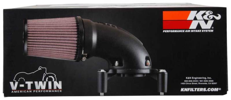 K&N 01-17 Harley-Davidson Softail / Dyna FI Performance Air Intake System Silver
