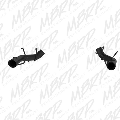 MBRP 2011-2014 Ford Mustang GT 3in Dual Axle Back Silenciador Eliminar - Negro