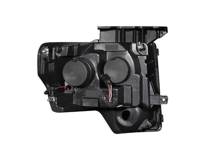 ANZO 2009-2014 Ford F-150 Faros delanteros proyectores con Halo Black (CCFL)