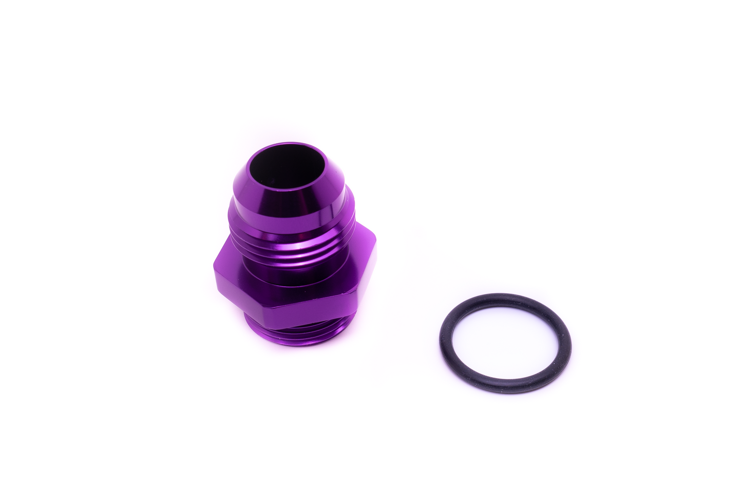ColorFittings - 10AN to M22x1.5mm Short Body Adapter w/ O-Ring for Oil Coolers