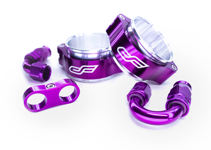 ColorFittings - 2.5" Turbo Clamp w/ Aluminum Ferrules