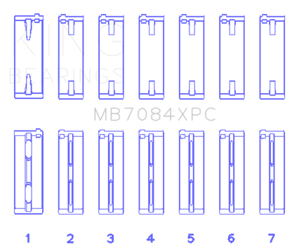 King Engine Bearings Toyota 2JZGE/2JZGTE 24V 3.0L pMaxKote Performance Main Bearing Set - Size STD