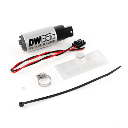 Bomba de combustível compacta DeatschWerks 88-91 BMW 325i DW65C 265lph com kit de instalação (sem clipes de montagem)
