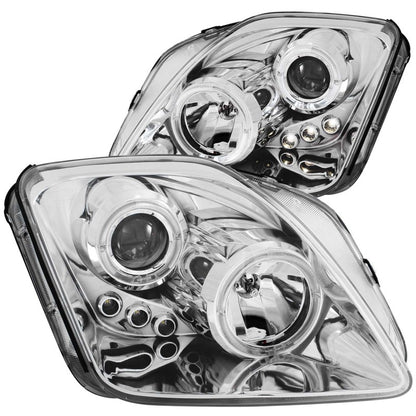 ANZO 1997-2001 Honda Prelude Projetor Faróis c/ halo cromado c/ LED
