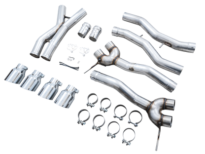 Escape AWE Track Edition Catback para BMW G8X M3/M4 - Puntas cromadas plateadas