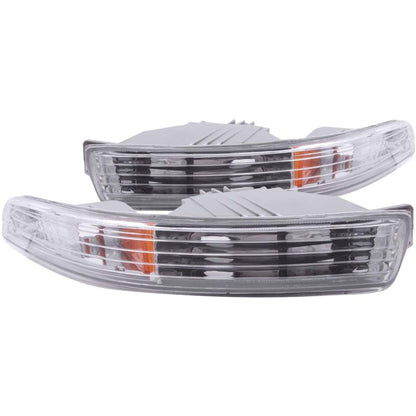 ANZO 1994-1997 Acura Integra Euro Luces de estacionamiento cromadas con reflector ámbar