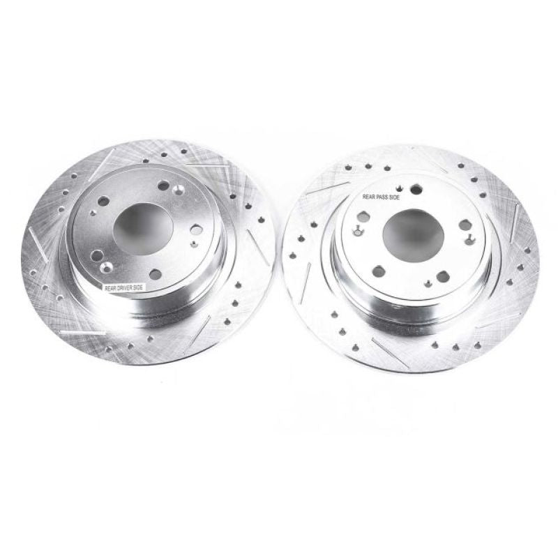Power Stop 16-19 Acura ILX Rear Evolution Drilled & Slotted Rotors - Pair