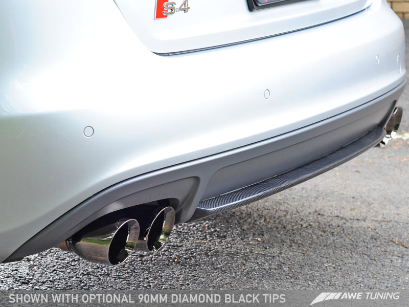 Escape AWE Tuning Audi B8 / B8.5 S4 3.0T Track Edition - Puntas Diamond Black (90mm)