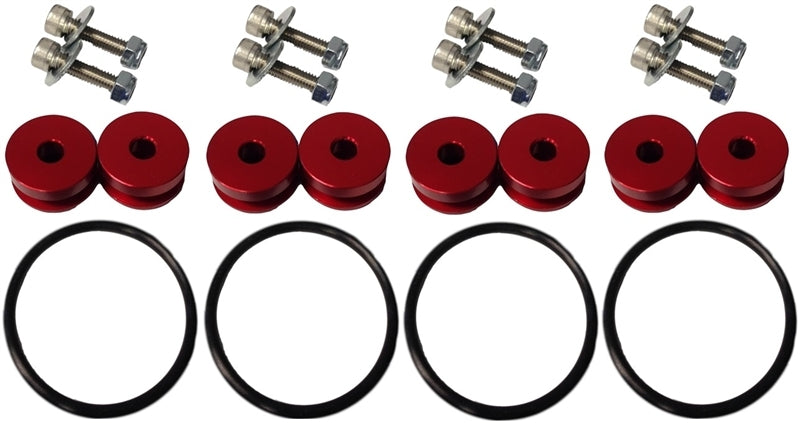 Torque Solution Billet Bumper Quick Release Kit Combo (Rojo): Universal