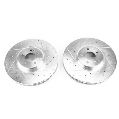 Power Stop 17-18 Mercedes-Benz C43 AMG Front Evolution Rotores perforados y ranurados - Par