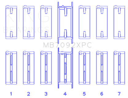 King Engine Bearings Nissan RB26DETT 24V (Size 0.25) Coated Performance Main Bearing Set