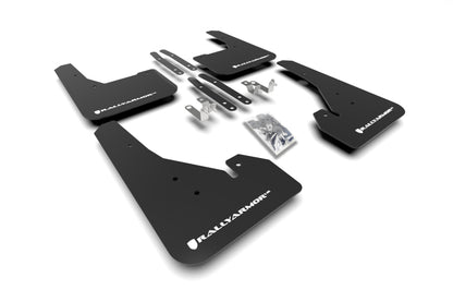 Rally Armor 18-26 Toyota Corolla Hatchback Black UR Mud Flap White Logo