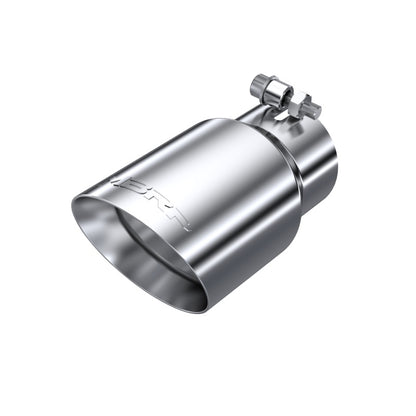 MBRP Punta universal 4 in OD Dual Wall Angulado 3 in entrada 8 in longitud T304