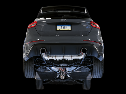 AWE Tuning Ford Focus RS Track Edition Cat-back Exaustão - Chrome Silver Tips