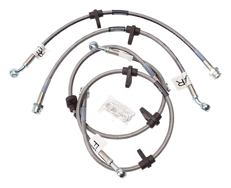 Russell Performance 92-95 Honda Civic (Todos con discos traseros/sin ABS) Kit de línea de freno