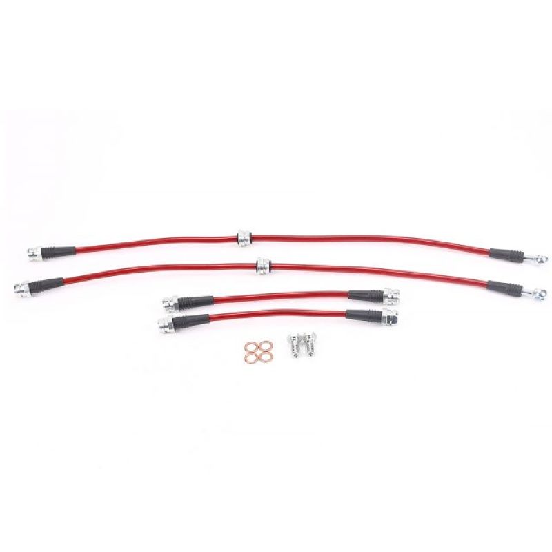 Power Stop 06-13 Audi A3 Kit de manguera de freno trenzada delantera y trasera SS