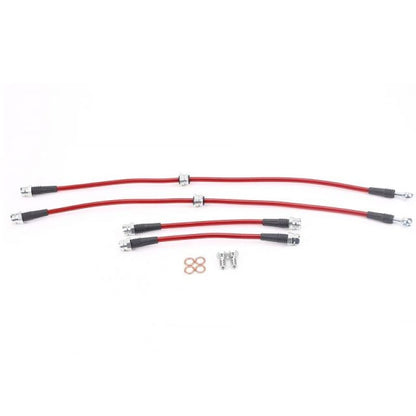 Power Stop 06-13 Audi A3 Kit de manguera de freno trenzada delantera y trasera SS