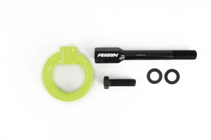 Perrin 02-07 Subaru WRX/STI Kit de gancho de remolque (delantero) - amarillo neón