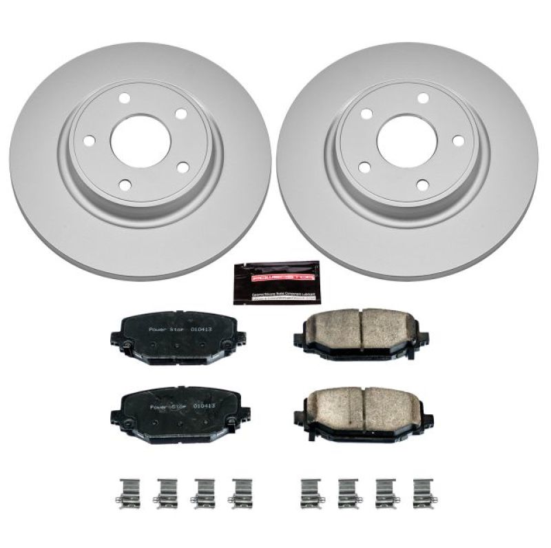 Power Stop 12-16 Chrysler Town &amp; Country Rear Z17 Evolution Geomet Juego de frenos revestidos