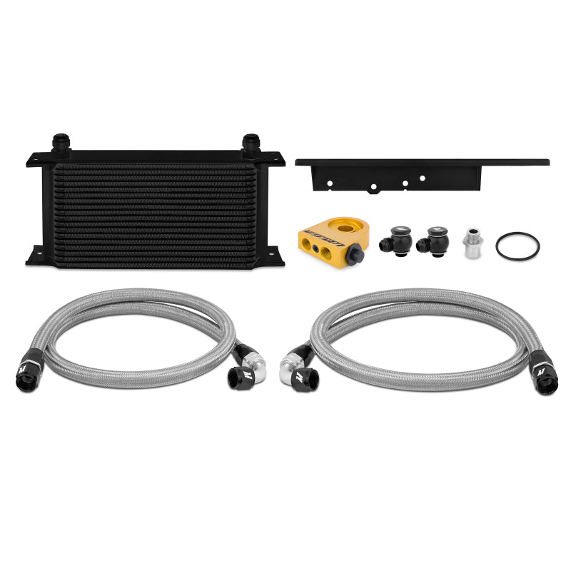 Kit de refrigerador de óleo Mishimoto 03-09 Nissan 350Z / 03-07 Infiniti G35 (somente cupê) - termostático preto