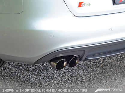 Escape AWE Tuning Audi B8 / B8.5 S4 3.0T Track Edition - Puntas Diamond Black (90mm)