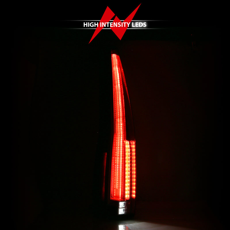 ANZO 2007-2014 Cadillac Escalade Lanternas traseiras de led vermelho/transparente