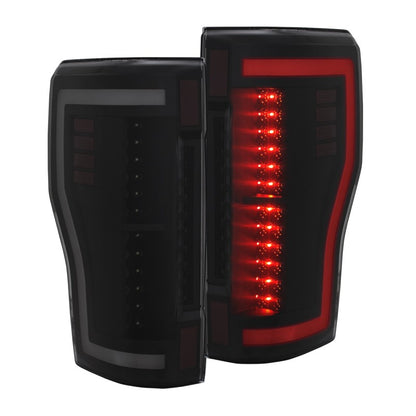Lanternas traseiras de LED ANZO 2017+ Ford F-250 - pretas/fumaça