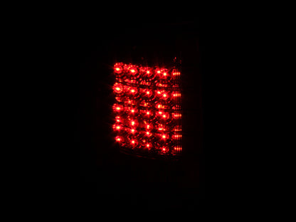 ANZO 1995-2005 Chevrolet S-10 Lanternas traseiras de LED vermelho/transparente