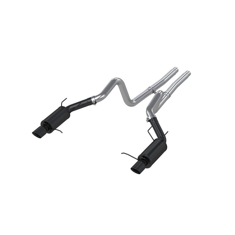 MBRP 11-14 Ford Mustang GT 5.0L 3 pol Cat Back Dual Split Traseiro Street Versão 4 in Tips - Preto