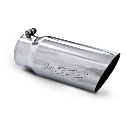 MBRP Punta universal 5 OD Ángulo Pared simple 4 entradas 12 longitud