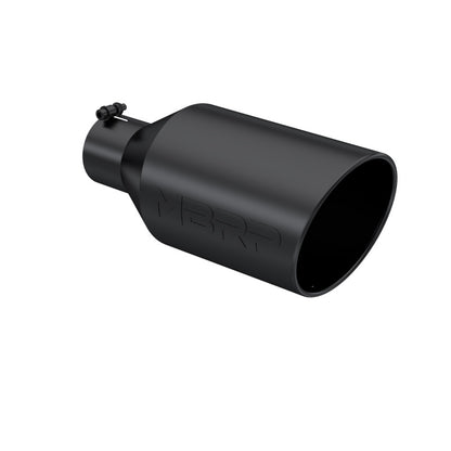 MBRP Punta universal 8 pulg. DE Extremo enrollado Entrada de 4 pulg. Longitud de 18 pulg. Negro
