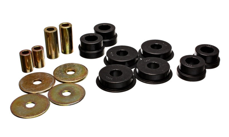 Energy Suspension 03-05 Mitsubishi Lancer EVO 8 Juego de bujes de barra de bigote/diferencial trasero negro