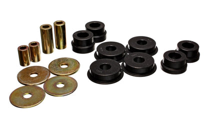 Energy Suspension 03-05 Mitsubishi Lancer EVO 8 Juego de bujes de barra de bigote/diferencial trasero negro
