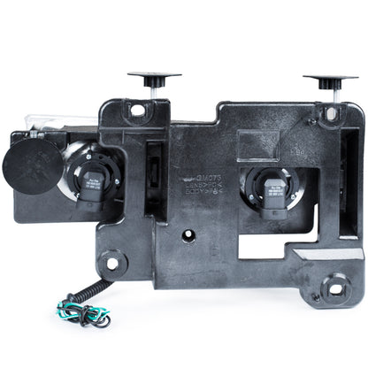 ANZO 1988-1998 Chevrolet C1500 Faros delanteros de cristal negro con frente bajo