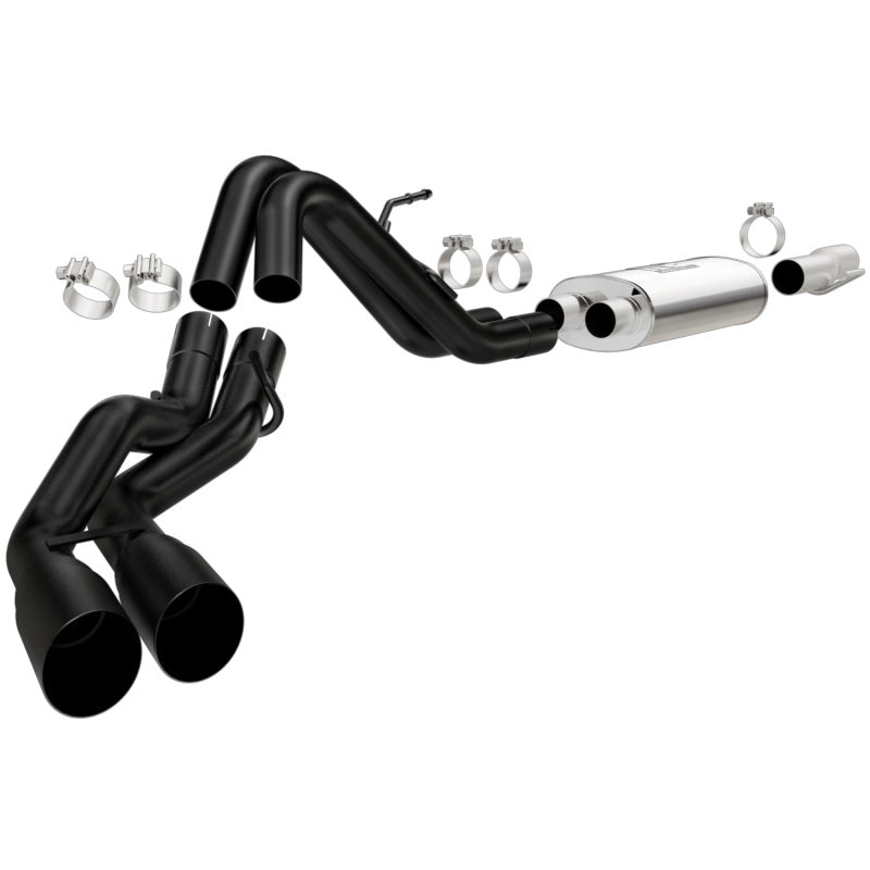 MagnaFlow SYS Cat-Back 10-14 Ford Raptor 6.2L V8 2.5/3in Preto Duplo Mesmo Lado Saída Traseira 3.5 Pontas