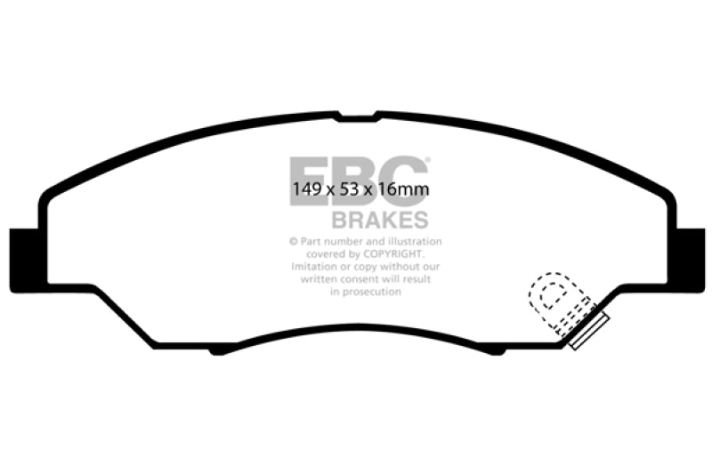 EBC 98-02 Kia Sportage 2.0 Greenstuff Front Brake Pads