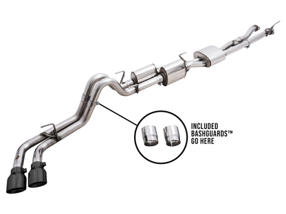 Escape AWE 16-22 Toyota Tacoma 0FG Catback c/ BashGuard - ponteiras duplas pretas Diamond