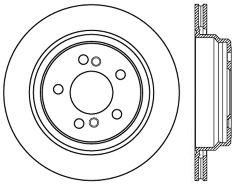 StopTech 01-07 BMW M3 (E46) / 00-04 M5 (E39) Rotor traseiro direito perfurado