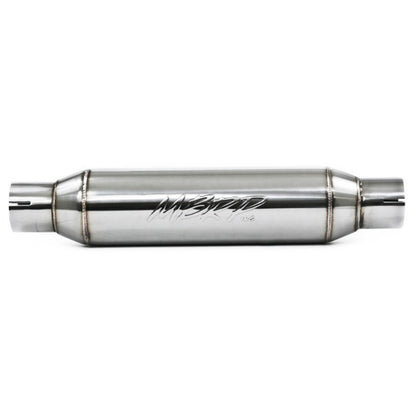 MBRP Resonador universal Entrada/salida de 2,5 pulgadas Cuerpo de 16 pulgadas Total de 20 pulgadas T304