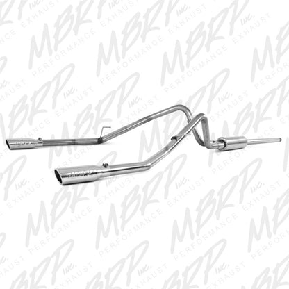 MBRP 2004-2008 Ford F150 4.6/5.4L EC/CC-SB Cat Back Dual Split traseiro