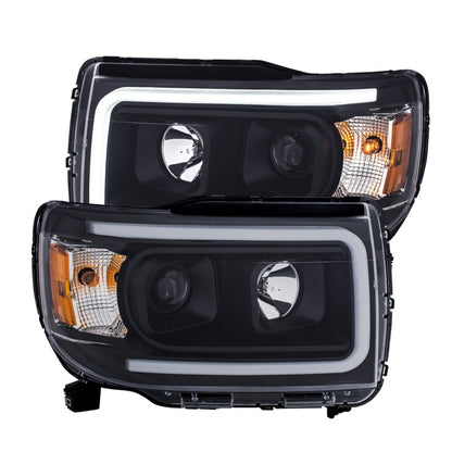 ANZO 2015+ GMC Canyon Projetor Faróis c/ Plank Style Design Preto c/ Âmbar