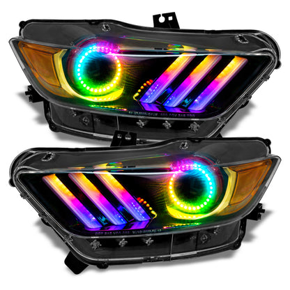 Oracle 15-17 Ford Mustang V6/GT/Shelby Dynamic DRL  w/ Halo Kit - ColorSHIFT - Dynamic