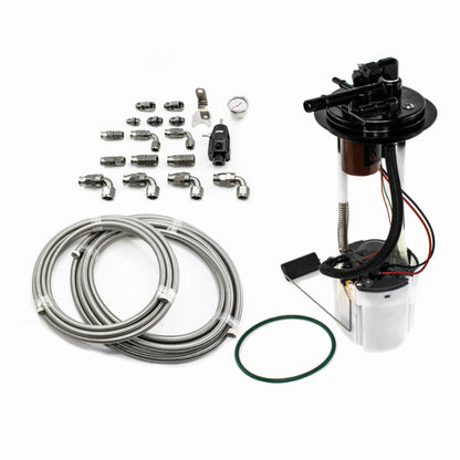 DeatschWerks 05-09 GM Truck DW400 Módulo de bomba con líneas de combustible de PTFE