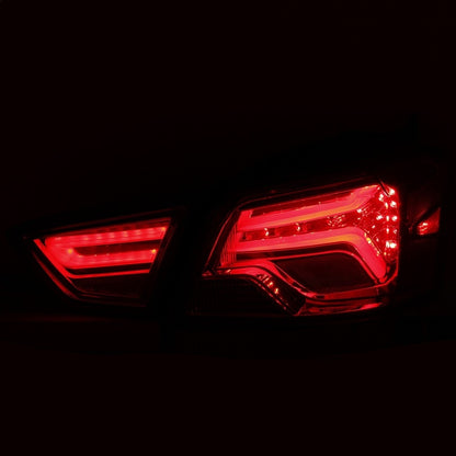Lanternas traseiras de LED ANZO 14-18 Chevrolet Impala vermelho/transparente