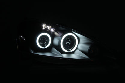 ANZO 2005-2006 Acura Rsx Projetor Faróis com Halo Preto