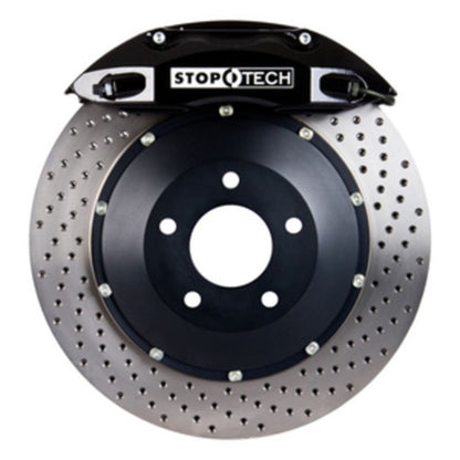 StopTech BBK 08-09 BMW M3 (E92) V8 Front 355x35 Black ST-40 Calipers Drilled Rotors/Pads/SS Lines