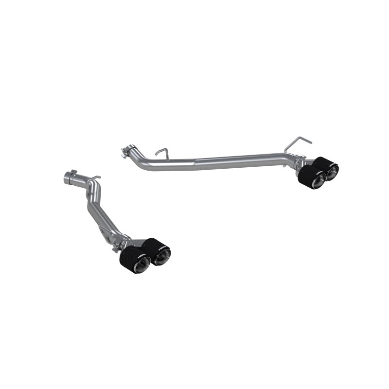 MBRP 20-21 Ford Explorer ST 3.0L EcoBoost Eje de salida trasero doble con puntas de fibra de carbono cuádruples - T304