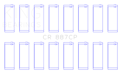 King Engine Bearings Ford (USA) Eng 445 T/D (Size +0.10) Connecting Rod Bearing - Set of 8 Pairs