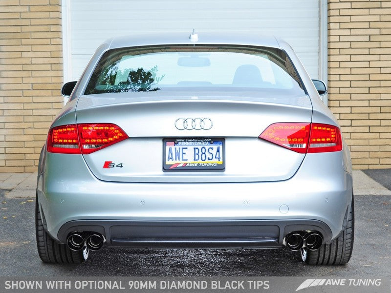Escape AWE Tuning Audi B8 / B8.5 S4 3.0T Track Edition - Puntas Diamond Black (90mm)