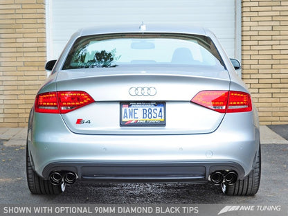 Escape AWE Tuning Audi B8 / B8.5 S4 3.0T Track Edition - Puntas Diamond Black (90mm)